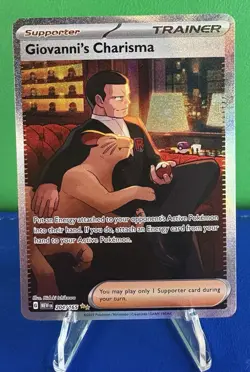Pokemon TCG Giovanni's Charisma Special Illustration Rare Card - 204/165 - NM - Image 2