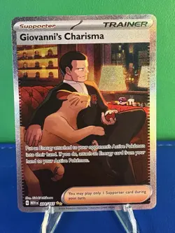 Pokemon TCG Giovanni's Charisma Special Illustration Rare Card - 204/165 - NM - Image 3