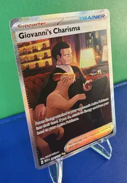 Pokemon TCG Giovanni's Charisma Special Illustration Rare Card - 204/165 - NM - Image 4