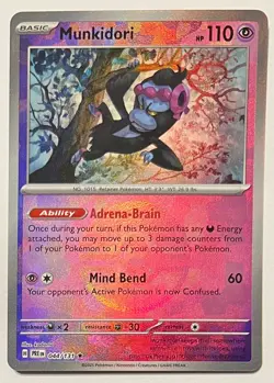 Pokemon TCG Prismatic Evolutions - Munkidori Pokeball Pattern Holo - 044/131 NM - Image 1