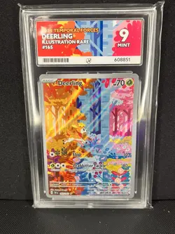 Pokemon TCG Deerling Holo Illustration Rare Card Temporal Forces 165/162 Ace 9 - Image 1