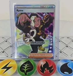 Pokemon TCG Ryme 221/197 Obsidian Flames Holo Ultra Rare 2024 NM - Image 1