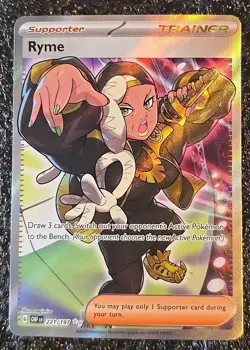 Pokemon TCG Ryme 221/197 Obsidian Flames Holo Ultra Rare 2024 NM - Image 2