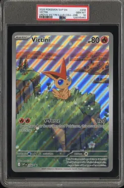 2025 Pokemon Victini Illustration Collection SVP 208 Jumbo Card PSA 10 - Image 1