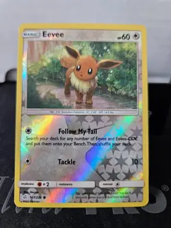 Eevee 167/236 Sm-Cosmic Eclipse Reverse Holo NM/ M Pokemon - Image 1