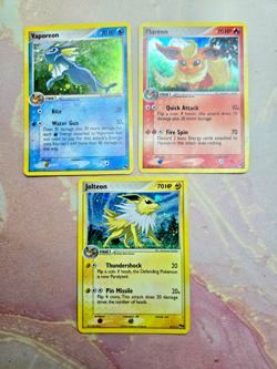 Eevelution Trio Pop Series 3 Flareon Holo, Jolteon Holo & Vaporeon Holo - Image 1