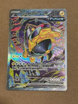 POKEMON PRISMATIC EVOLUTIONS IRON HANDS 154/131 HOLO SPECIAL ILLUSTRATIONS TCG - Image 1