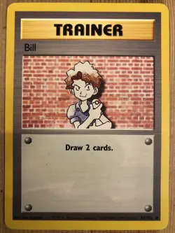 Bill - 91/102 - Common - Unlimited Edition LP Pokemon Base Set - Image 1