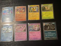 Pokemon Prismatic Evolutions Cosmo Holo Promo Cards (8 Cards Total) - Image 1
