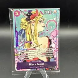 Black Maria OP08-074 One Piece Illustration Box Volume 2 Promo Card SEALED - Image 1