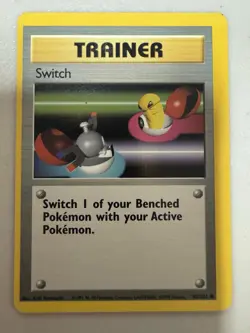 Switch - 95/102 - Common Unlimited Edition Pokemon Card Base Set Miscut Error - Image 1