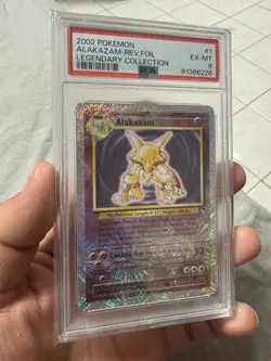 Pokemon TCG card Alakazam Legendary Collection reverse PSA 6 - Image 2