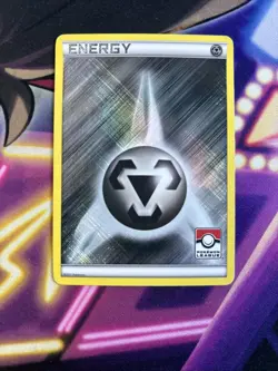 Metal Energy Holo Pokemon League Stamp Championship Card 2011 TCG MP - Image 1