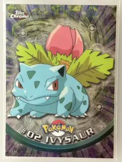 2000 Topps Chrome Pokemon #02 Ivysaur - Base Card - TV Animation Edition - Image 1