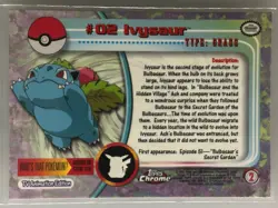 2000 Topps Chrome Pokemon #02 Ivysaur - Base Card - TV Animation Edition - Image 2