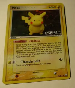 Pokemon TCG EX Delta Species Ditto 39/113 Stamped Reverse Holo Card 2005 Played - Image 2