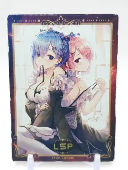 Goddess Story - Anime Waifu Trading Card - Rem & Ram (Damaged Borders) - Image 1