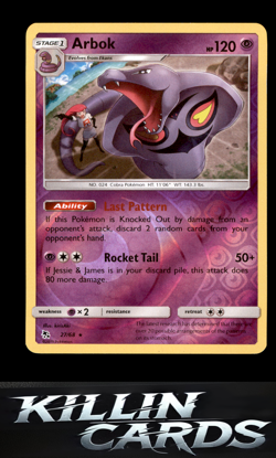 Reverse Holofoil Arbok 27/68 Pokemon Rare Hidden Fates Card NM - Image 1