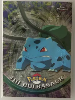 2000 Topps Chrome Pokemon Bulbasaur #01 Base Card - TV Animation Edition - Image 1