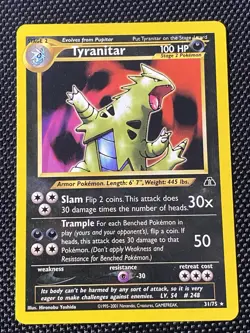 Tyranitar Neo Discovery 31/75 Pokemon Card NM - Image 1