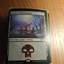 MTG English Snow-Covered Swamp (3) NM Foil Secret Lair - Image 1