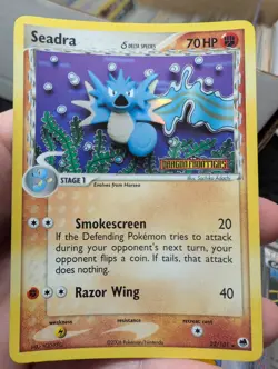2006 Pokemon SEADRA Ex Dragon Frontiers REVERSE HOLO Rare STAMPED Card 22/101 NM - Image 1