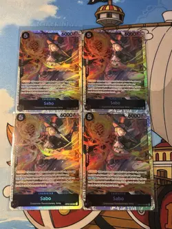 Sabo OP04-083 Kingdoms of Conspiracies One Piece Card TCG English, Play Set of 4 - Image 1