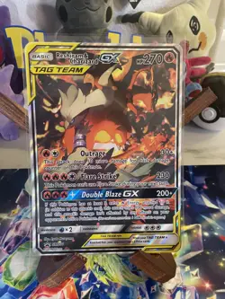 Reshiram & Charizard Tag Team GX Jumbo Promo Card - Image 1