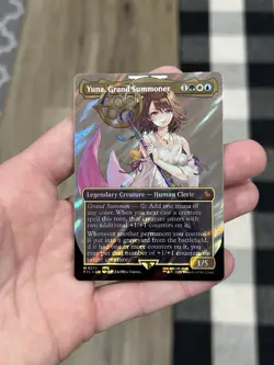 Yuna, Grand Summoner (Borderless) (Surge Foil) Commander: Final Fantasy Foil - Image 1
