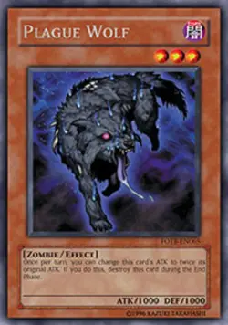 Moderately Played, English - 1 x MTG Plague Wolf - FOTB-EN065 - Secret Rare - 1s - Image 1