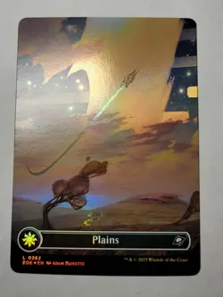 Plains -Borderless Full Art Foil- Edge of Eternities Land EOE 262 mtg NM/M - Image 1