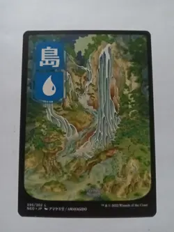 MTG Mint - Full Art Island 1x - 295 Kamigawa Neon Destiny Magic The Gathering - Image 1