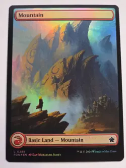 MTG FOIL Mountain Full Art Foundations - Image 1