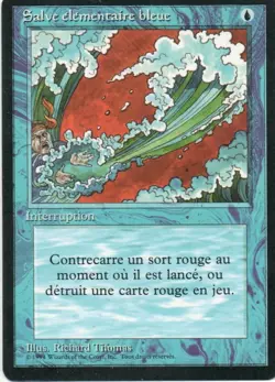 MTG:Revised Edition(Foreign Black Border): Blue Elemental Blast (French): LP Con - Image 1