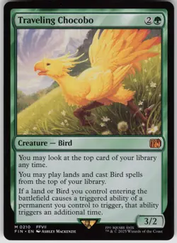MTG Traveling Chocobo Normal NM FINAL FANTASY Magic 210 - Image 1