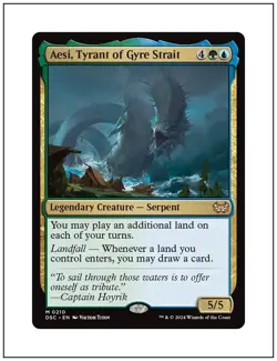 1x Aesi, Tyrant of Gyre Strait, Duskmourn Commander, Magic MTG NM - Image 1