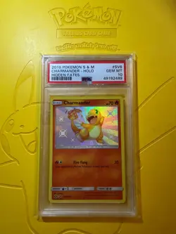 2019 Pokemon Hidden Fates SHINY CHARMANDER Holo #SV6 PSA 10 - Image 1