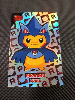 Pikachu Poncho Lugia Silver Rainbow Holo Team Rocket Database Peru Pokemon - Image 1