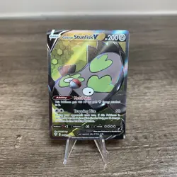 Galarian Stunfisk V Full Art 184/189 Darkness Ablaze Ultra Rare Pokemon TCG NM/M - Image 1