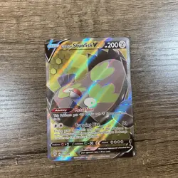 Galarian Stunfisk V Full Art 184/189 Darkness Ablaze Ultra Rare Pokemon TCG NM/M - Image 3