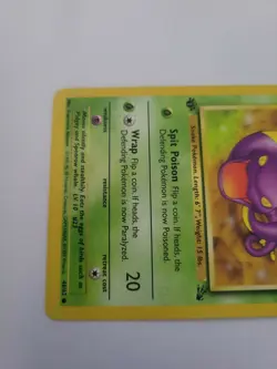 Pokemon TCG Ekans 46/62 Fossil 1st Edition Common Grass WOTC LP - Image 2