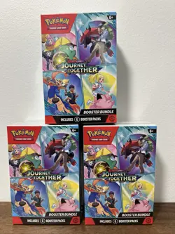 LOT OF 3 - Pokemon TCG Journey Together Booster Box Bundle - SHIPS FREE - Image 1