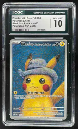 2023 Pokemon S&V Black Star Promos Pikachu x Van Gogh CGC 10 Gem Mint #085 - Image 1