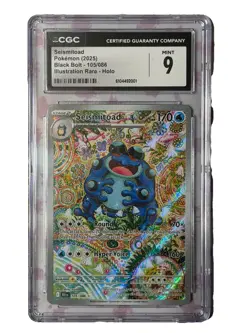 Seismitoad CGC 9 Illustration Rare 105/086 Pokemon Black Bolt 2025 TCG - Image 1