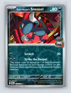 Pokemon TCG Team Rocket's Sneasel 128/182 SV10: Destined Rivals Reverse Holo NM - Image 1
