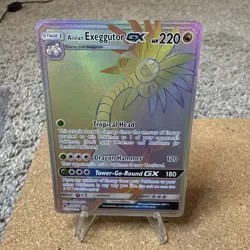 Pokemon Alolan Exeggutor GX Secret Rare 118/111 Sm-Crimson Invasion Full Art NM - Image 1