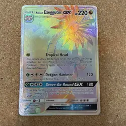 Pokemon Alolan Exeggutor GX Secret Rare 118/111 Sm-Crimson Invasion Full Art NM - Image 4