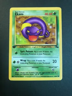 Pokemon Ekans 46/62 1st Edition Fossil Set 1999 (Tiny crease, check Pics) - Image 1