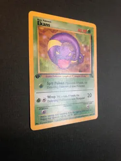 Pokemon Ekans 46/62 1st Edition Fossil Set 1999 (Tiny crease, check Pics) - Image 2