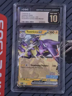 POKEMON CGC PRISTINE 10 TOXTRICITY EX #215 ILLUSTRATION CONTEST WINNER 2024 - Image 1